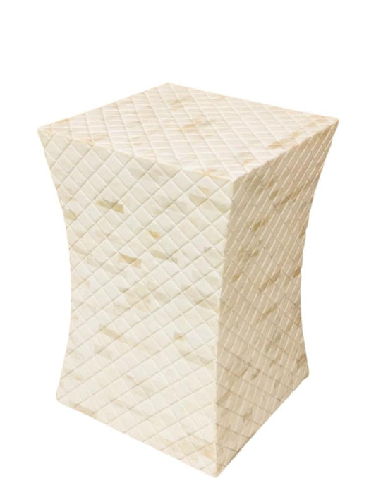 Mode Side Table Bone Carved by Arkrn Homes