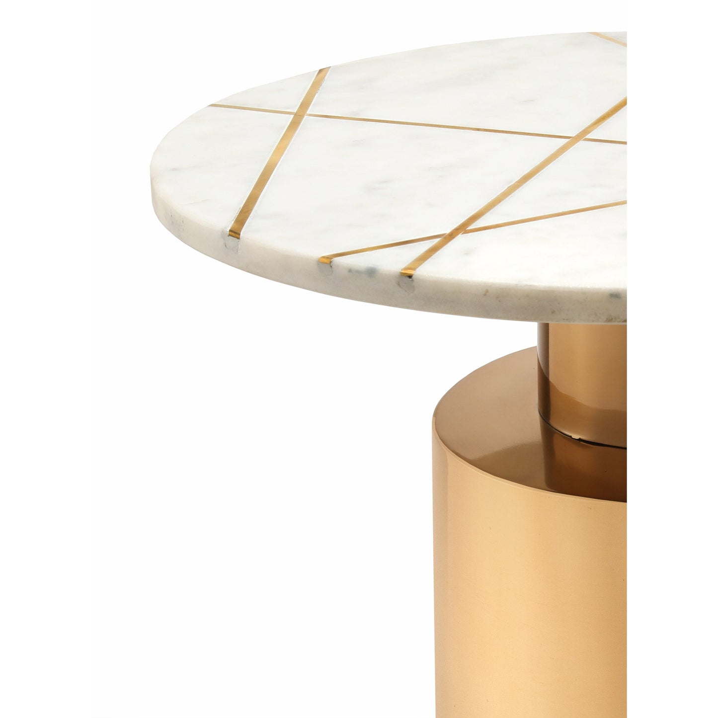 Moro Side Table in White Marble by Arkrn Homes