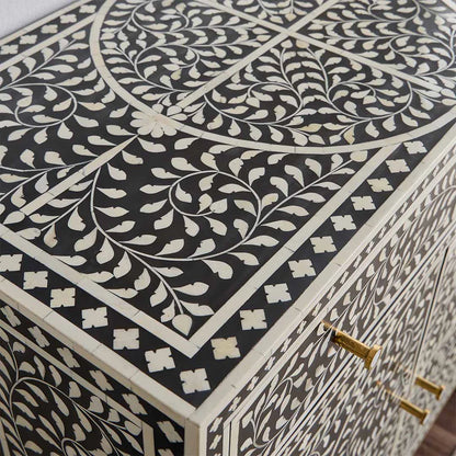 Navi Sideboard – handcrafted black bone inlay furniture, by Arkrn Homes