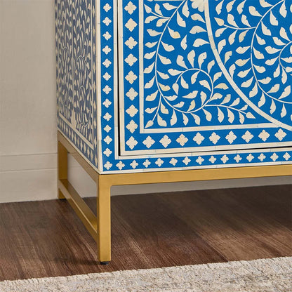 Navi Sideboard – blue bone inlay sideboard, by Arkrn Homes