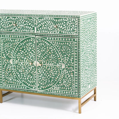 Navi Sideboard – green bone inlay sideboard, by Arkrn Homes