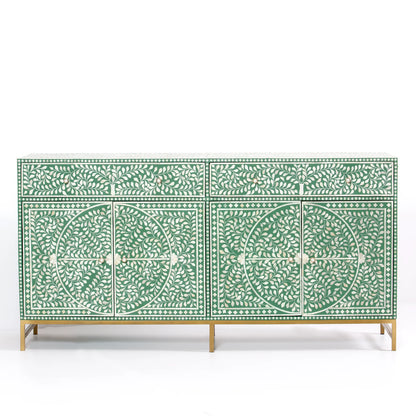 Navi Sideboard – green bone inlay sideboard, by Arkrn Homes