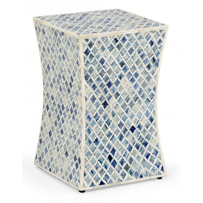 Navo Side Table in Blue Bone Inlay by Arkrn Homes