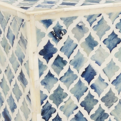 Navo Side Table in Blue Bone Inlay by Arkrn Homes