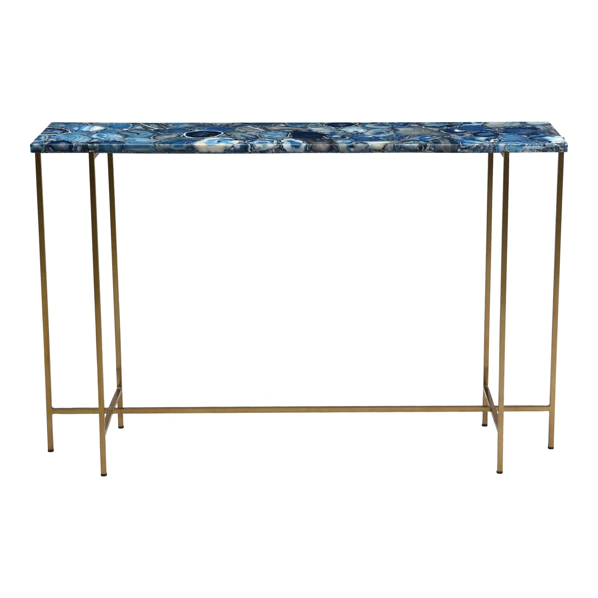 Sable Blue Agate Console Table by Arkrn Homes 
