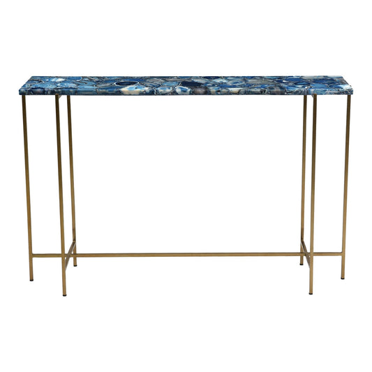 Sable Blue Agate Console Table by Arkrn Homes 