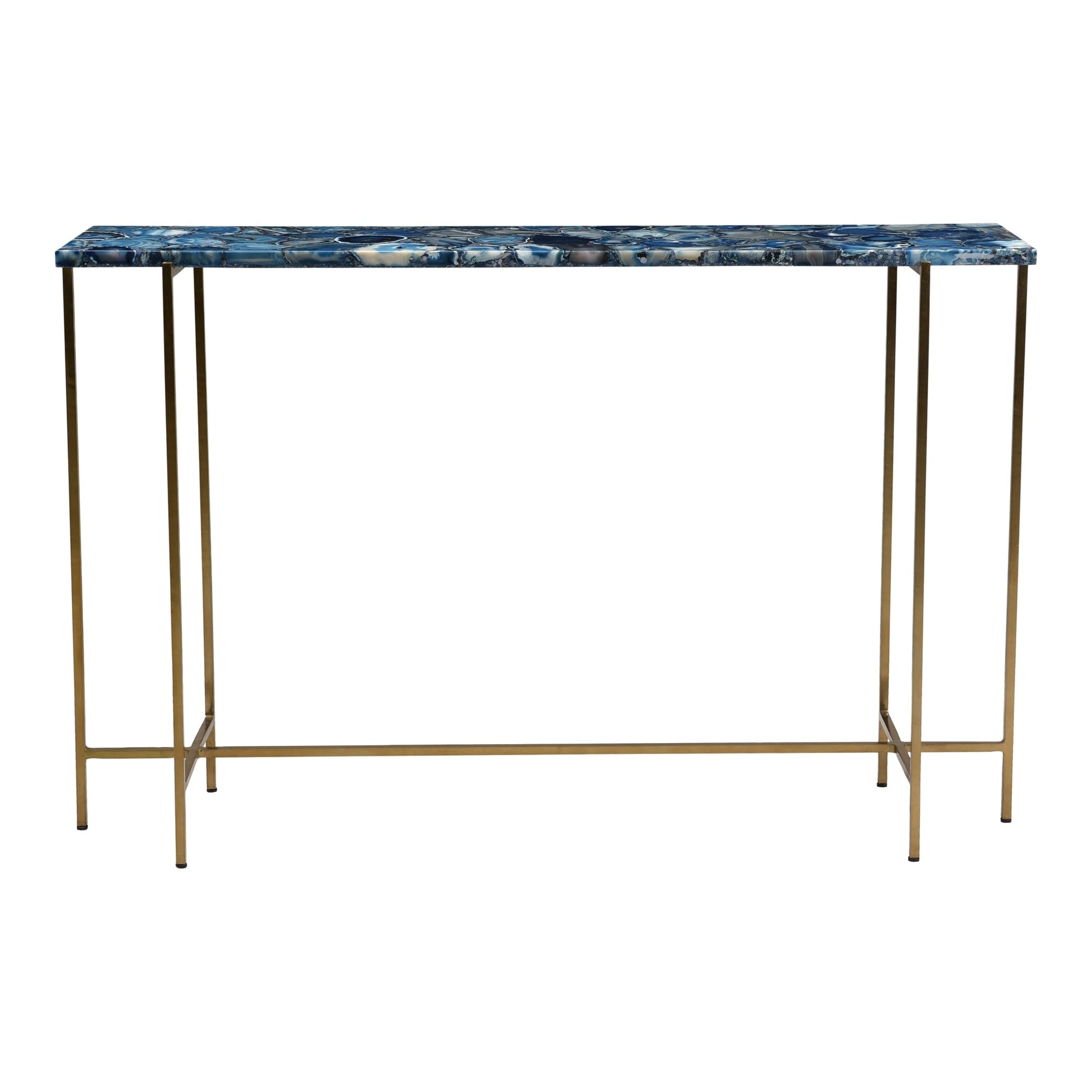 Sable Blue Agate Console Table by Arkrn Homes 