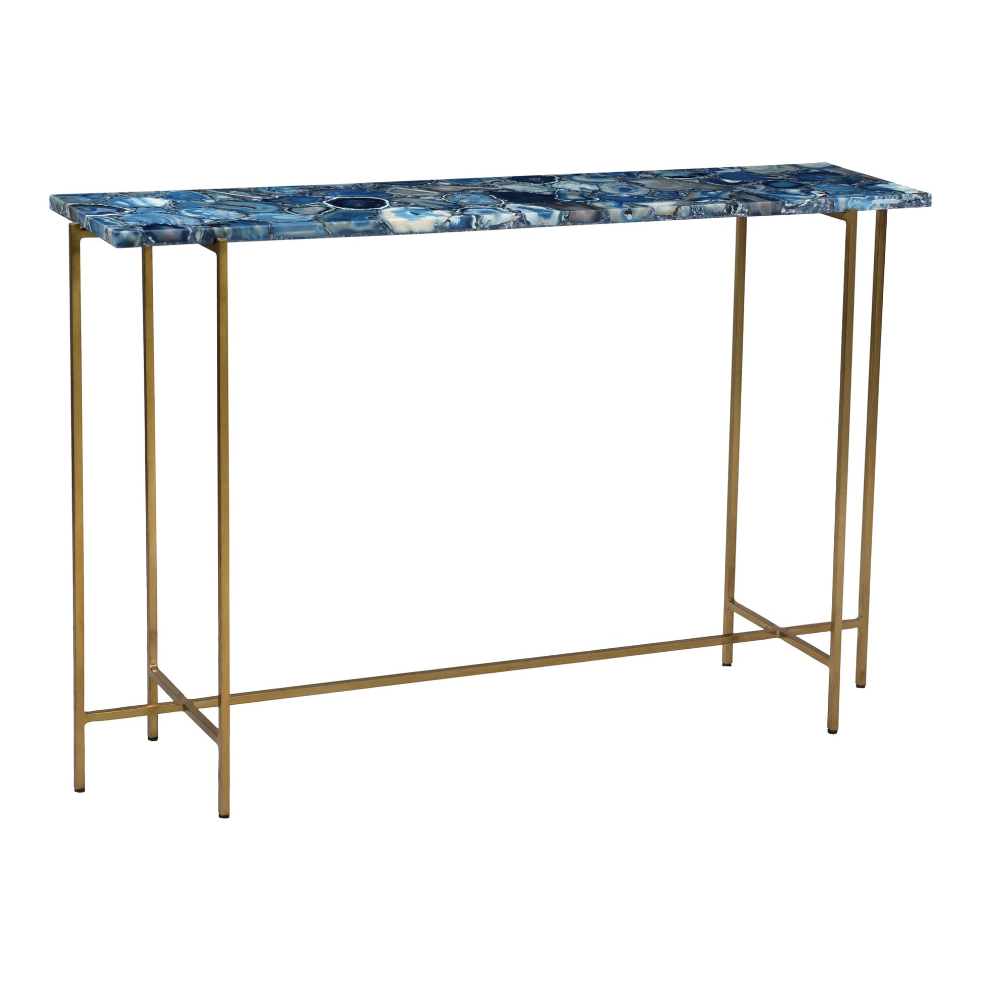 Sable Blue Agate Console Table by Arkrn Homes 