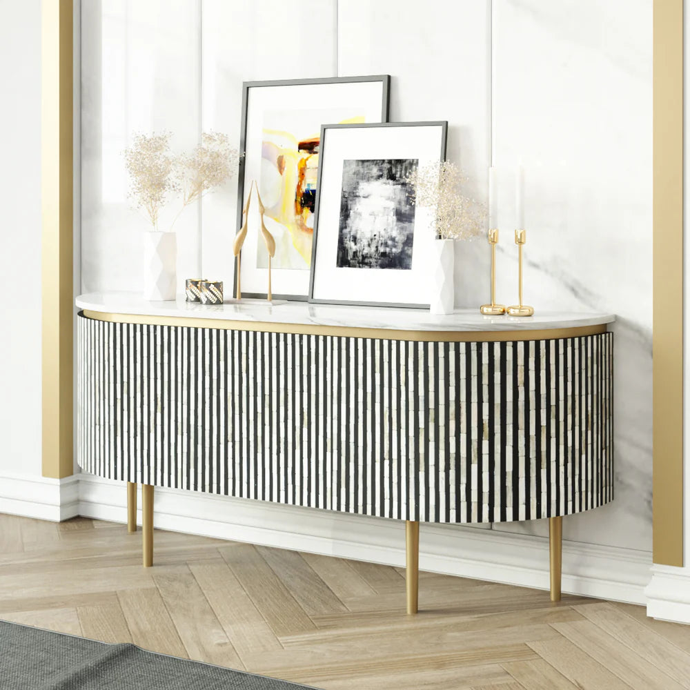 Saphed Bone Inlay Sideboard by Arkrn Homes
