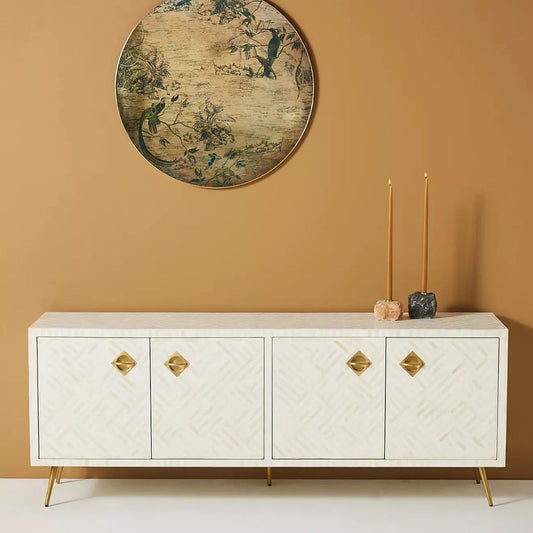 Shore Cabinet in White Bone Inlay by Arkrn Homes