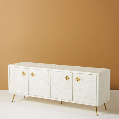 Shore Cabinet in White Bone Inlay by Arkrn Homes