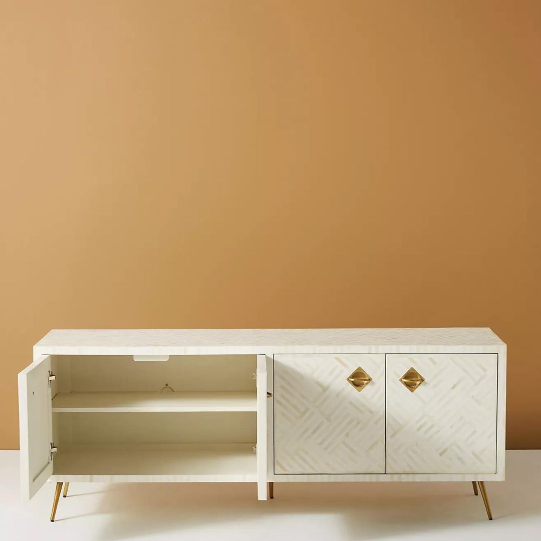 Shore Cabinet in White Bone Inlay by Arkrn Homes