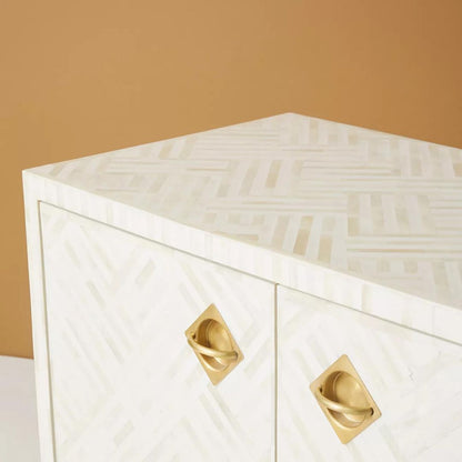 Shore Cabinet in White Bone Inlay by Arkrn Homes