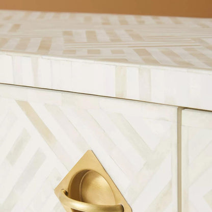 Shore Cabinet in White Bone Inlay by Arkrn Homes