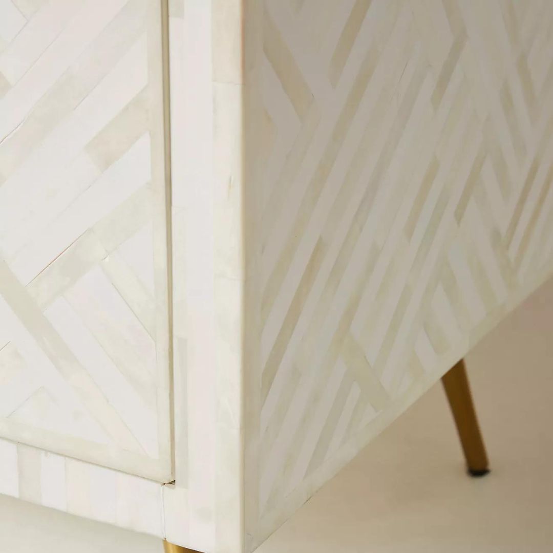 Shore Cabinet in White Bone Inlay by Arkrn Homes