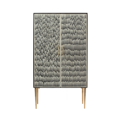 Skye cabinet black and white bone inlay by arkrn homes