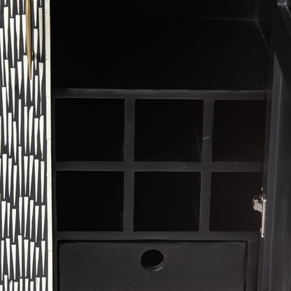 Skye cabinet black and white bone inlay by arkrn homes