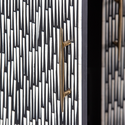 Skye cabinet black and white bone inlay by arkrn homes