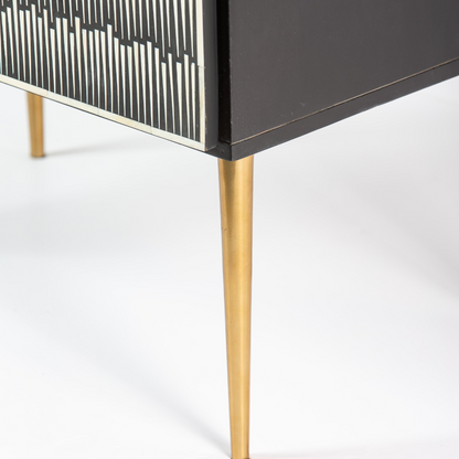 Skye cabinet black and white bone inlay by arkrn homes