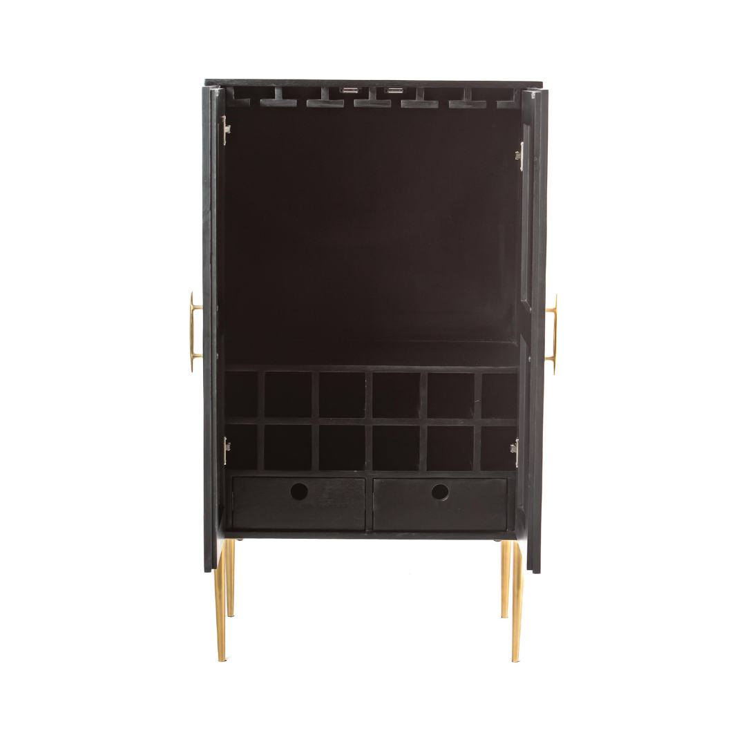 Skye cabinet black and white bone inlay by arkrn homes
