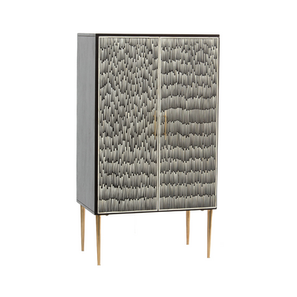 Skye cabinet black and white bone inlay by arkrn homes