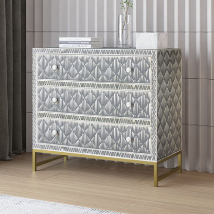 Skye Chest of Drawers - Grey Bone Inlay 