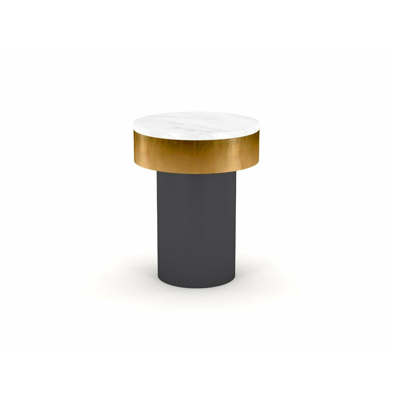 Vale side table in white marble by arkrn homes