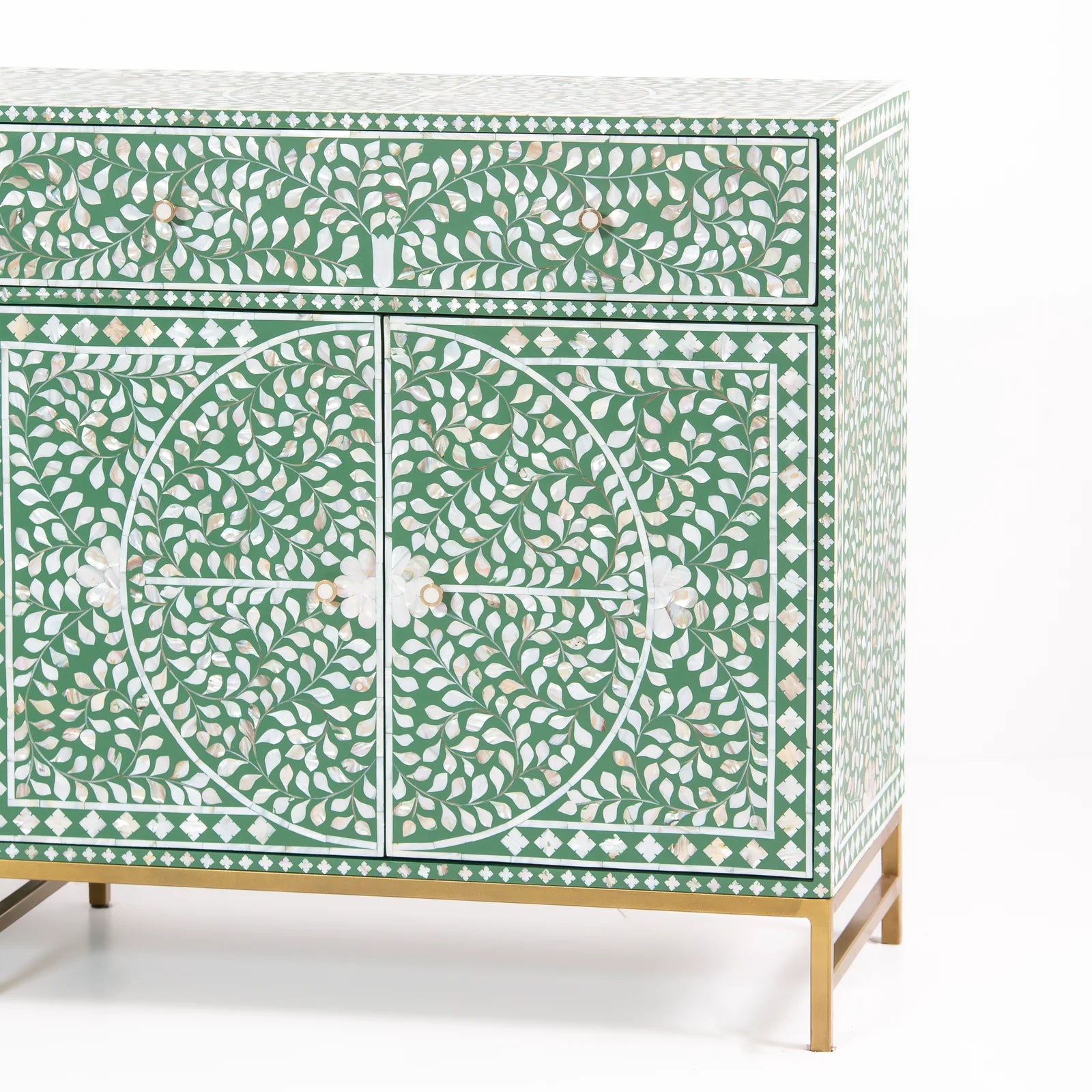 Vero Sideboard – Green Mother of Pearl Inlay, by Arkrn Homes