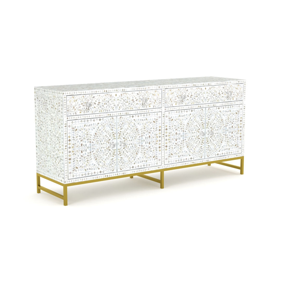 Vero Cabinet in White Mother of Pearl Inlay by Arkrn Homes 4