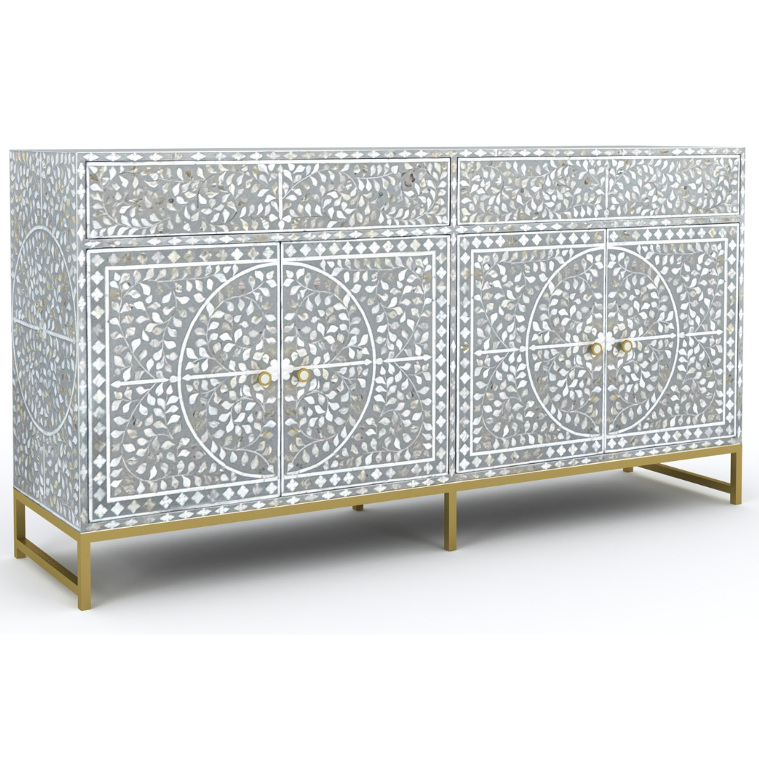 Vero Cabinet in grey mother of pearl by Arkrn Homes