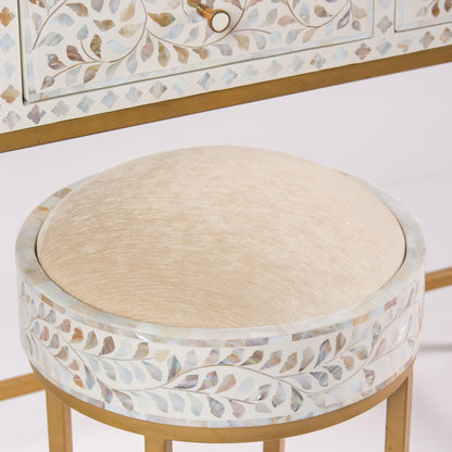 Vero console table in white mother of pearl 4