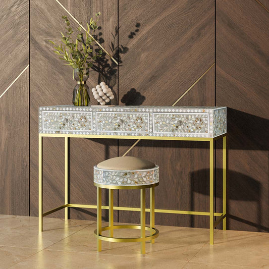 Vero console table mother of pearl grey 