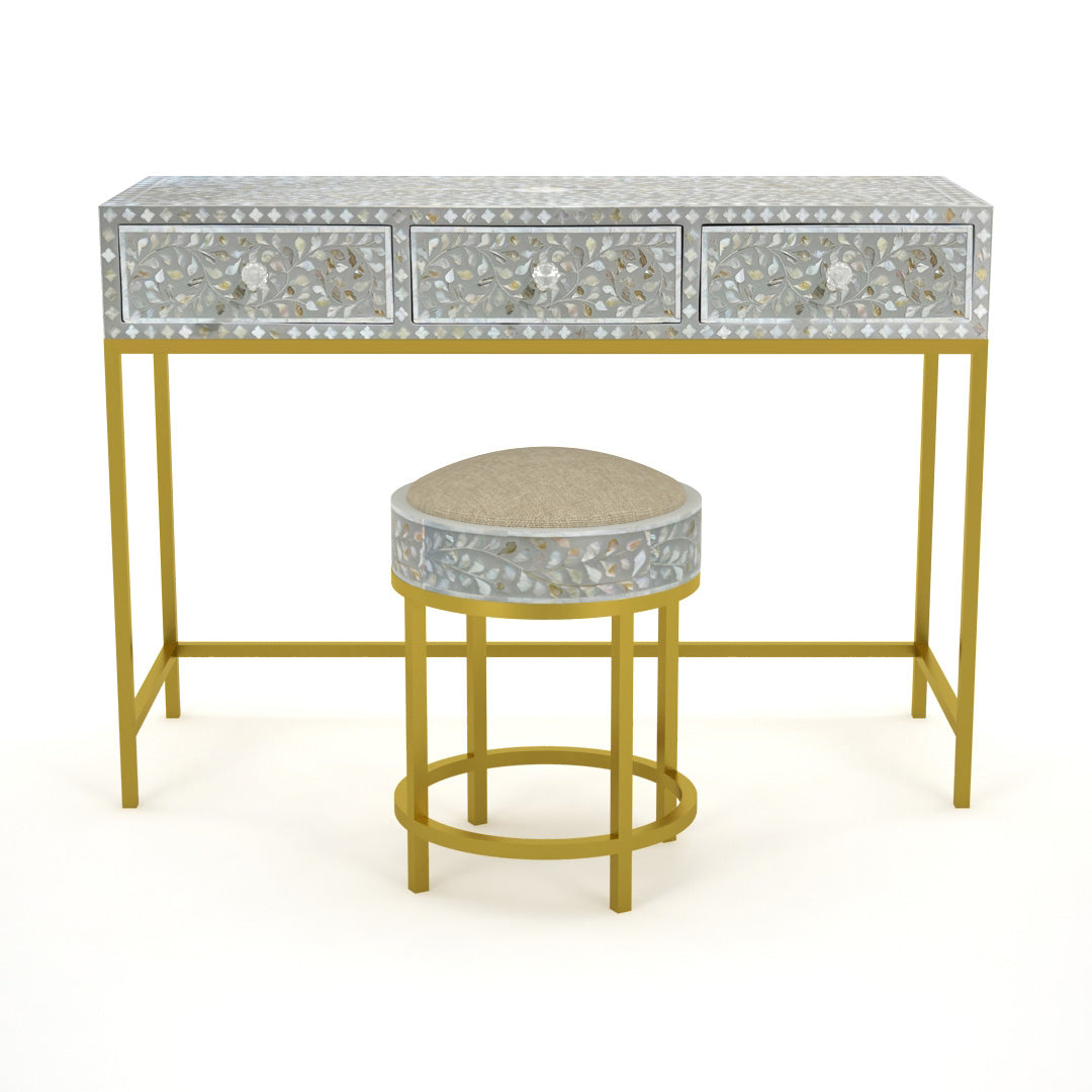 Vero console table mother of pearl grey 