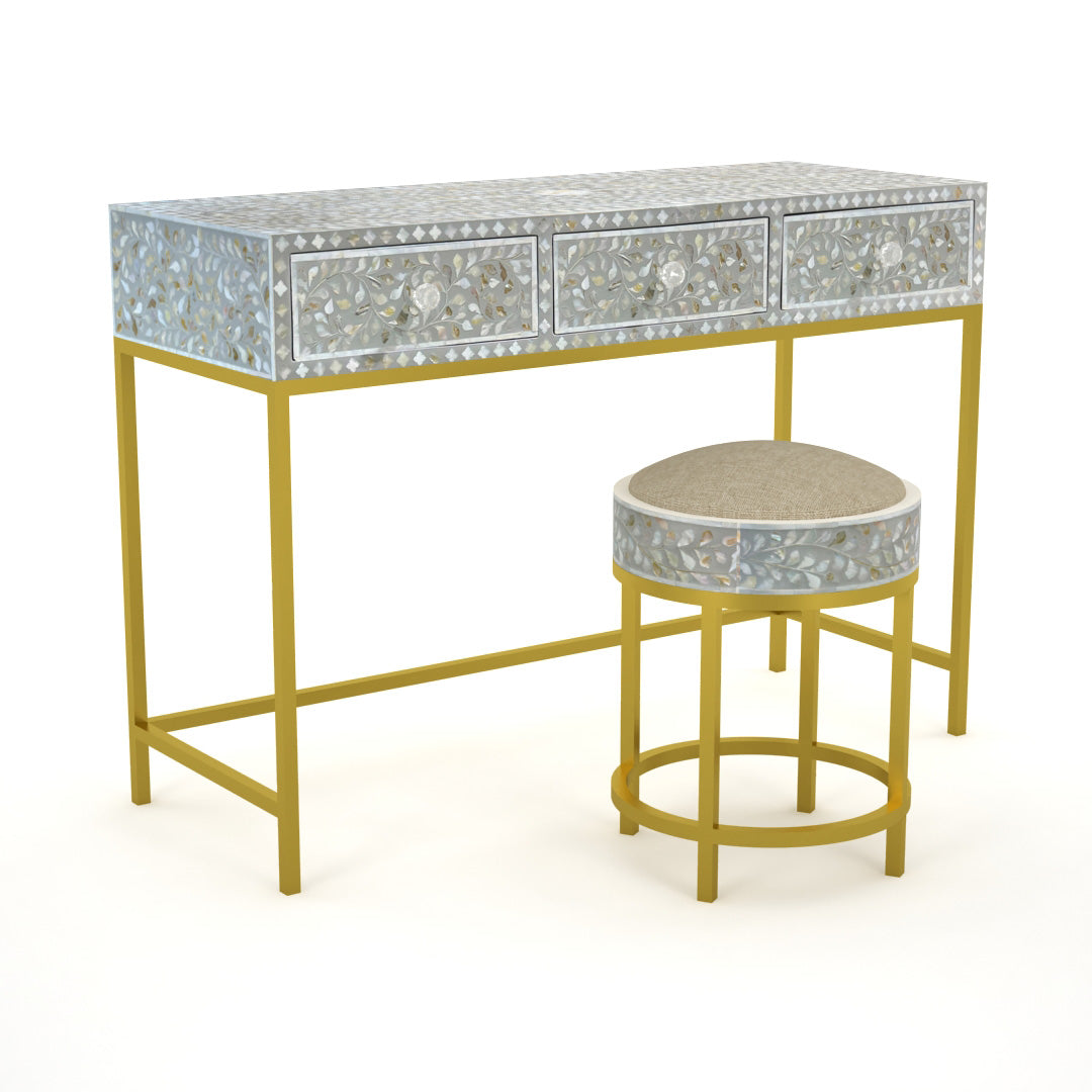 Vero console table mother of pearl grey 