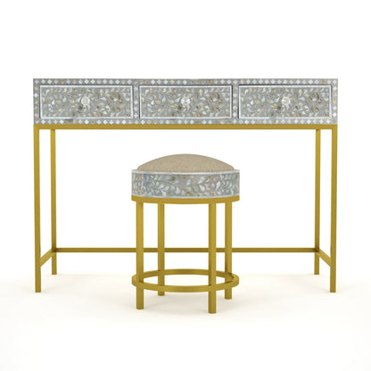 Vero console table mother of pearl grey 3