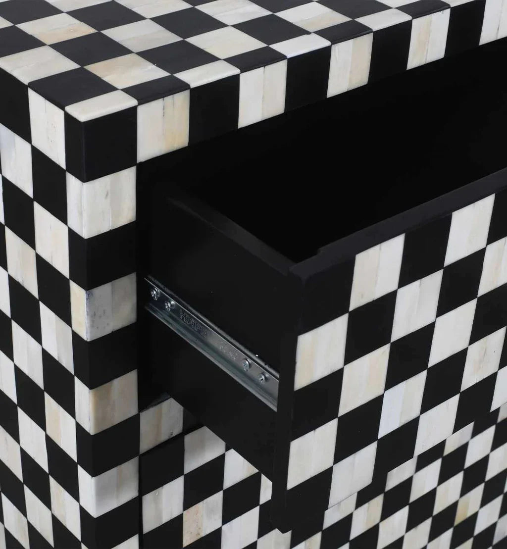 Mae Chest of Drawers - Black Bone Inlay 